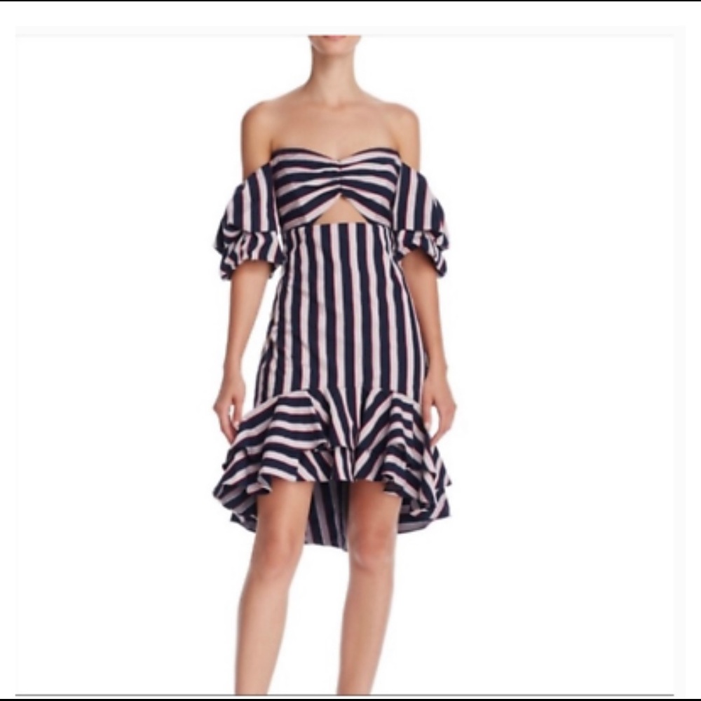 NWT WAYF XS fitted‎ high-low dress.